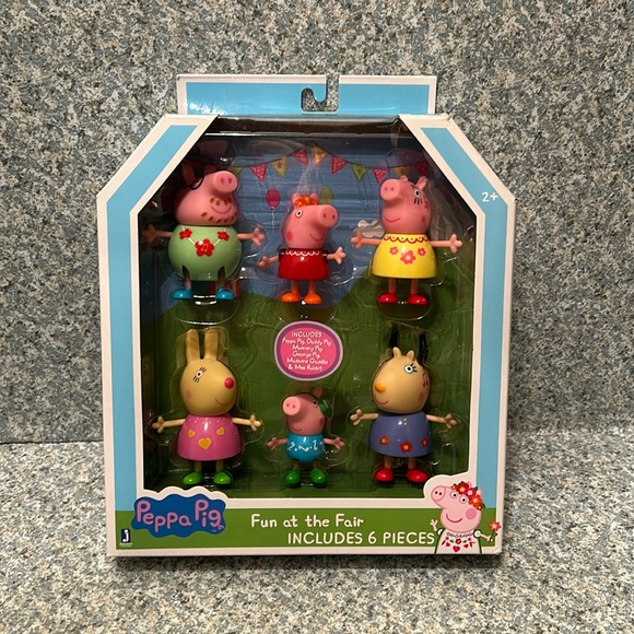 Peppa Pig character set!!!!! Fun at the Fair!!!  PLUS Peppa Pig Backpack!!! NEW! - Picture 5 of 7